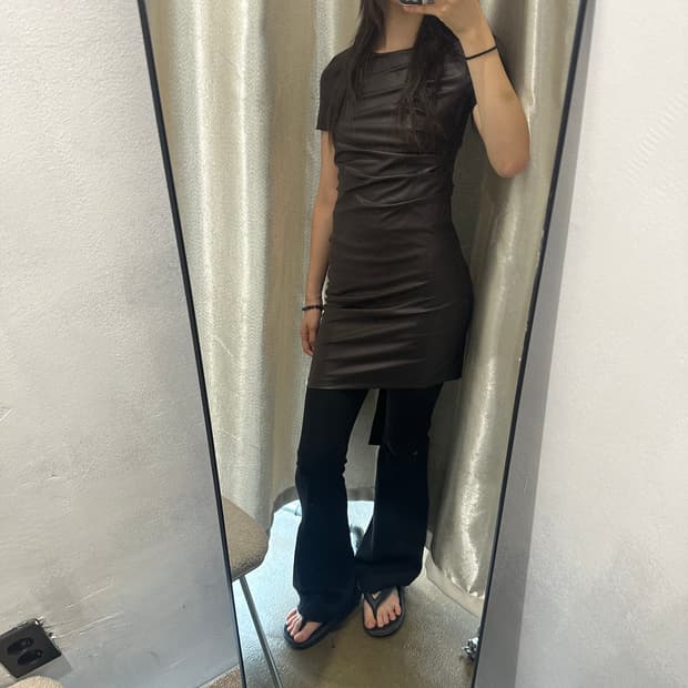 Helmut Lang Faux Leather Dress