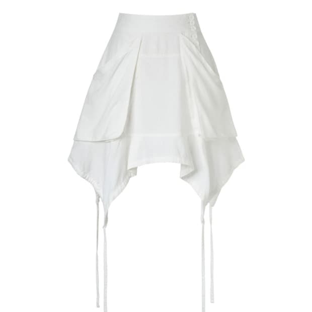 (새상품) 2 FAIRY STRING SKIRT WHITE