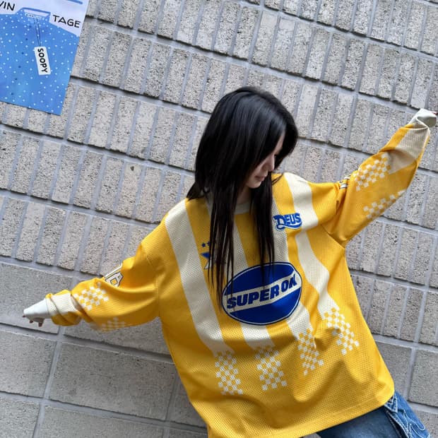 데우스 오버핏 매쉬 롱 슬리브