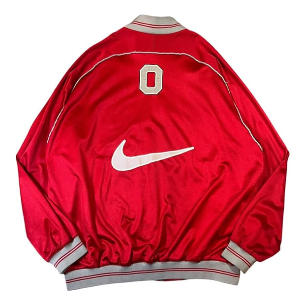 나이키 올드스쿨 오하이오 스테이트 버키스 빅로고 트랙탑 져지