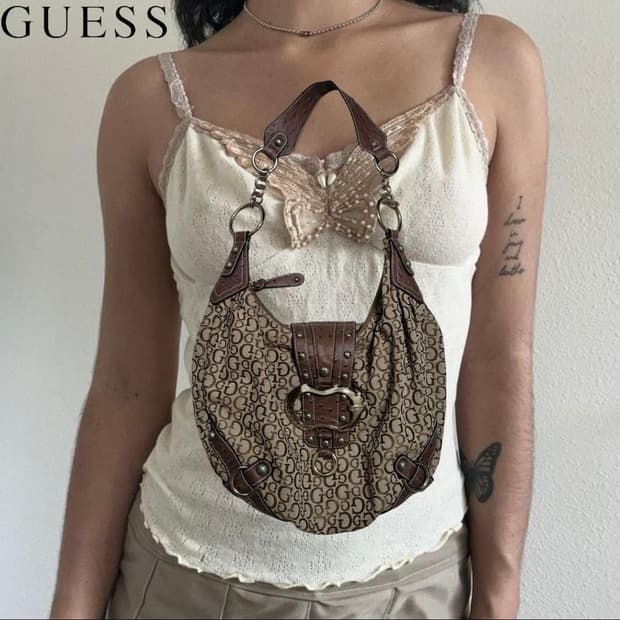 게스 모노그램 빅 버클 백 Guess Bag y2k 갸루