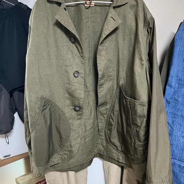 (2) 캐피탈 린넨 치노 크로스 X 개버 링고맨 커버올 카키