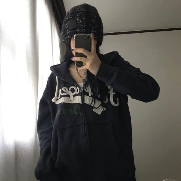 타미힐피거 네이비 후드집업