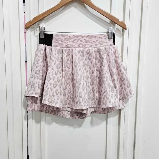 연핑크 레오파드 치마바지 큐롯팬츠