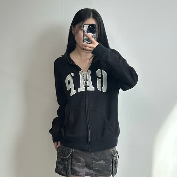 Gap 갭 블랙 후드집업