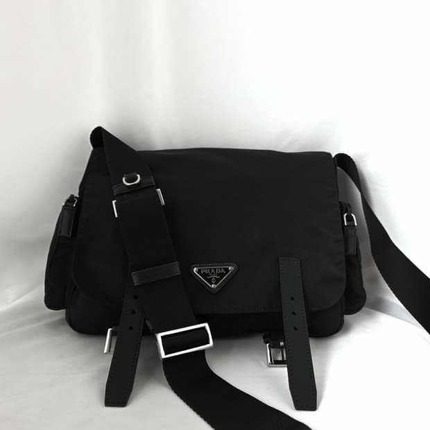 [정품 PRADA] 프라다 사이드 투포켓 나일론 메신저백 크로스백