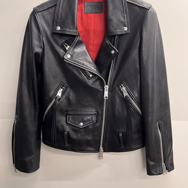 올세인츠 빌리 바이커 양가죽 자켓 S