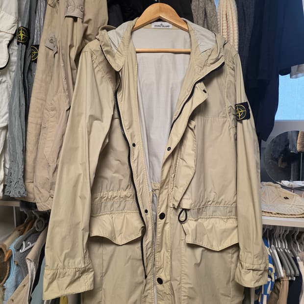 스톤아일랜드 나슬란 롱기장 자켓 야상 바람막이 M