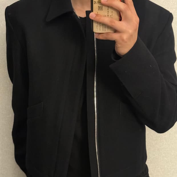 토니웩 울 크롭 블루종 s사이즈