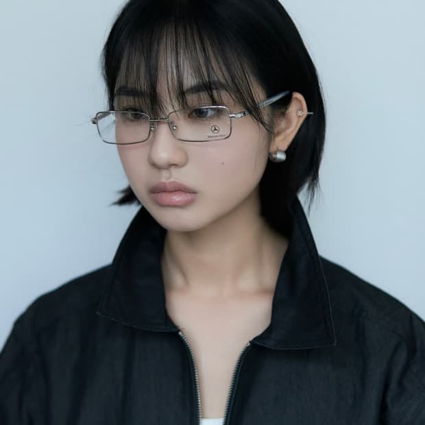 벤츠 실버 프레임 안경