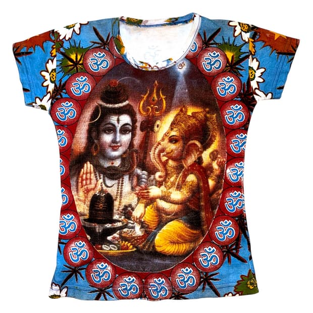 Vintage Shiva Print Graphic Tee