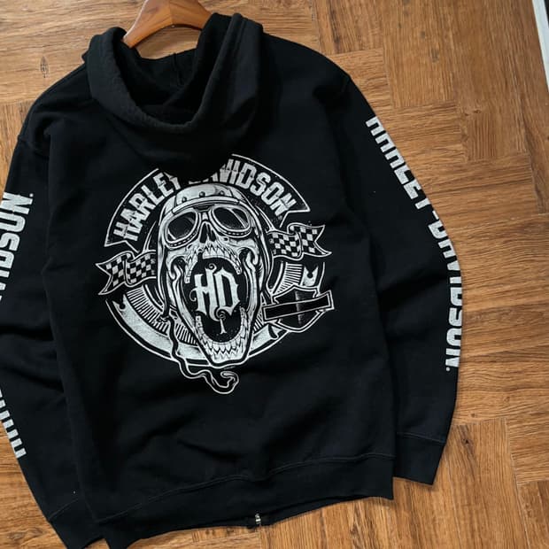 할리데이비슨 코리아 프린팅 후드집업