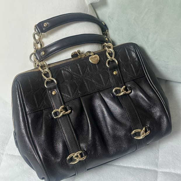 빈티지 러브캣 하트 퀼팅 핸드백 토트백 갸루 모리