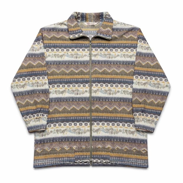 HABAND USA 빈티지 노르딕 플리스 집업