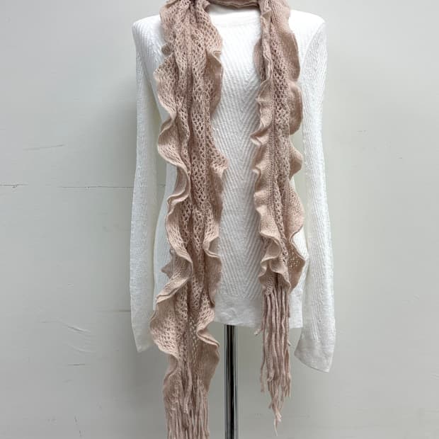 빈티지 베이지 머플러 목도리