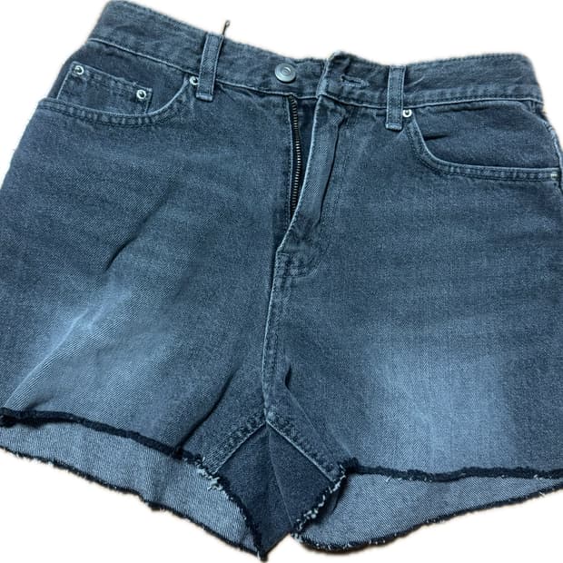 tassel denim short pants 