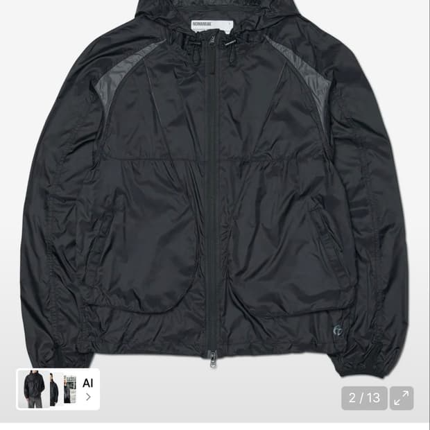 노매뉴얼 자켓 LIGHT SLASH JACKET glossy black