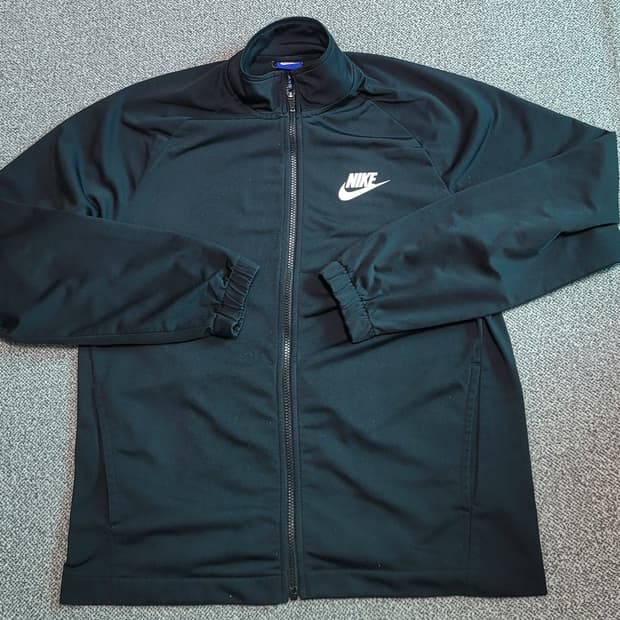 나이키 블랙 화이트 퓨추라 로고  트랙탑 집업 져지 XL