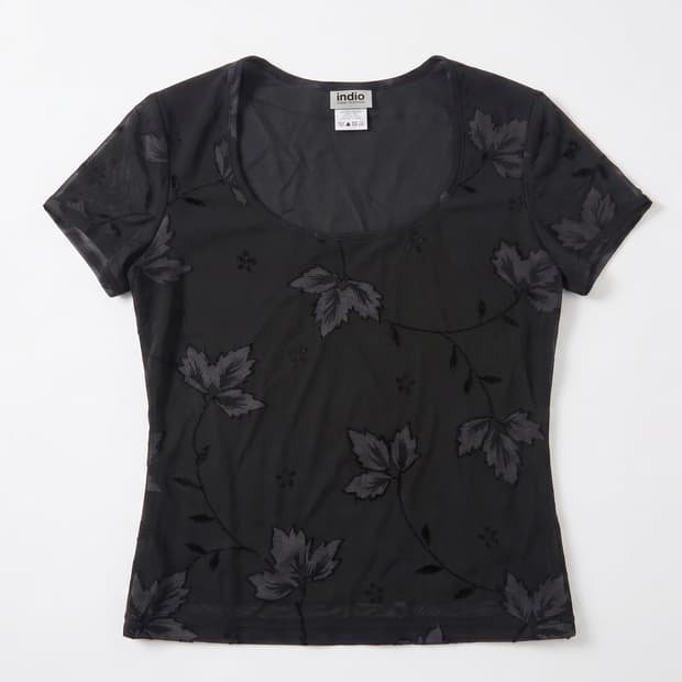 vintage flower embroidered T-shirt