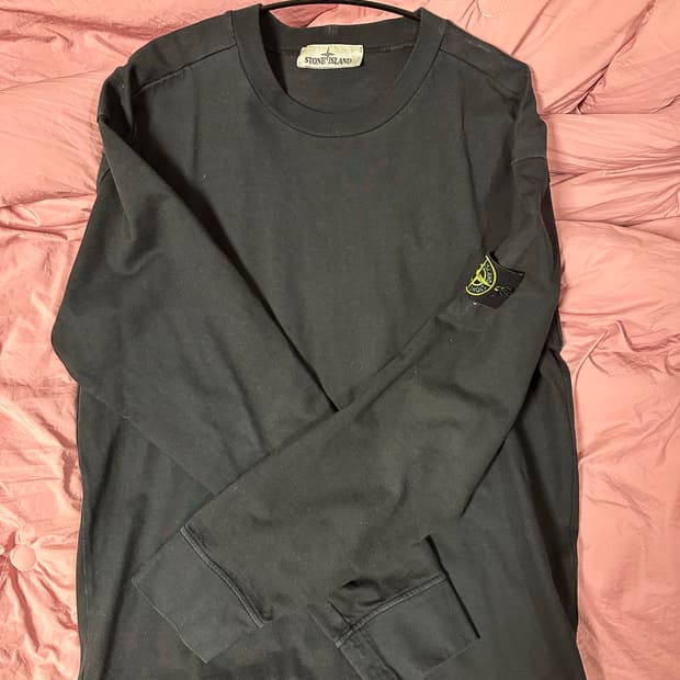 스톤아일랜드 63750 가먼트 다이드 헤비 롱슬리브