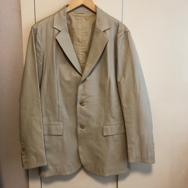 닐바렛 빈티지 가죽 블레이저 자켓