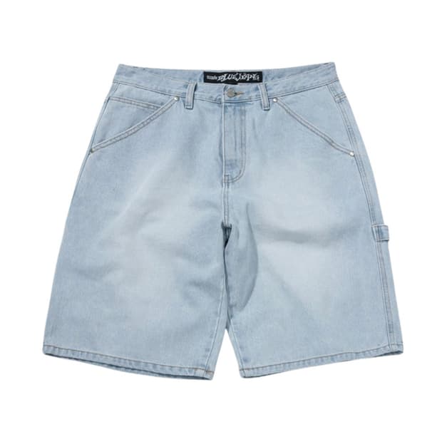 스웨이드 카펜터 데님 쇼츠 라이트 블루