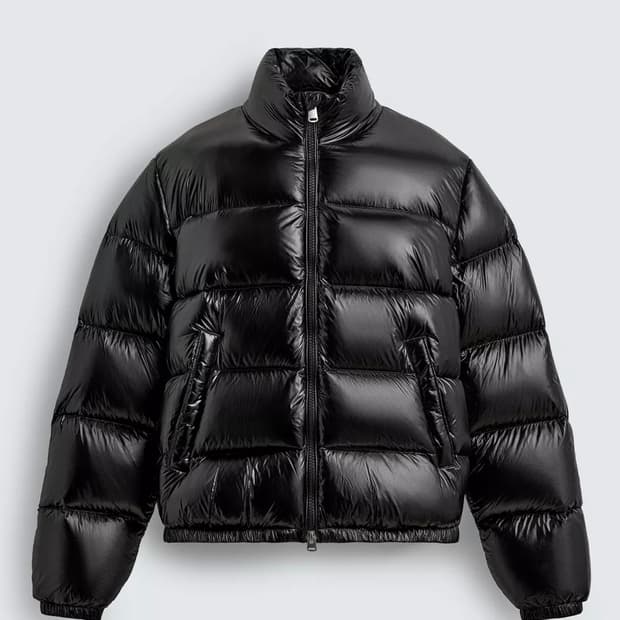 자라 유광 패딩 M