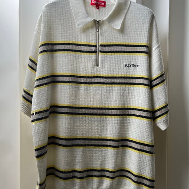 슈프림 스팽글 스트라이프 밪팔 폴로티