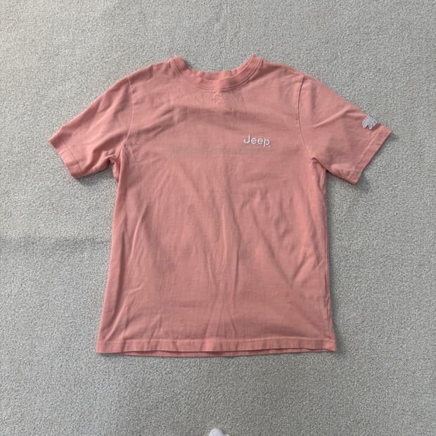 S 지프 핑크 레터링 반팔티 0223T