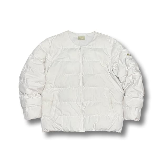 [2XL] ALASKA 넥 라운드 패딩 크림
