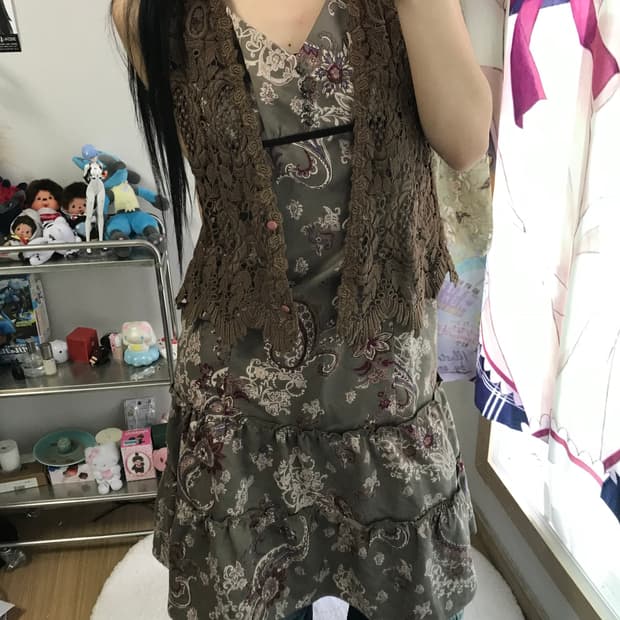 에스닉 모리 (베스트+원피스) 코디세트