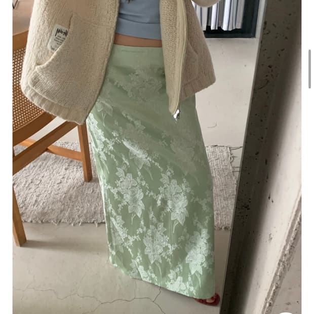 피핀샵 메이드 스커트 그린M