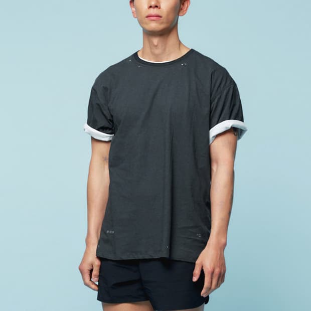(구매) 아모멘토 플러스 Distressed Short 블랙 M