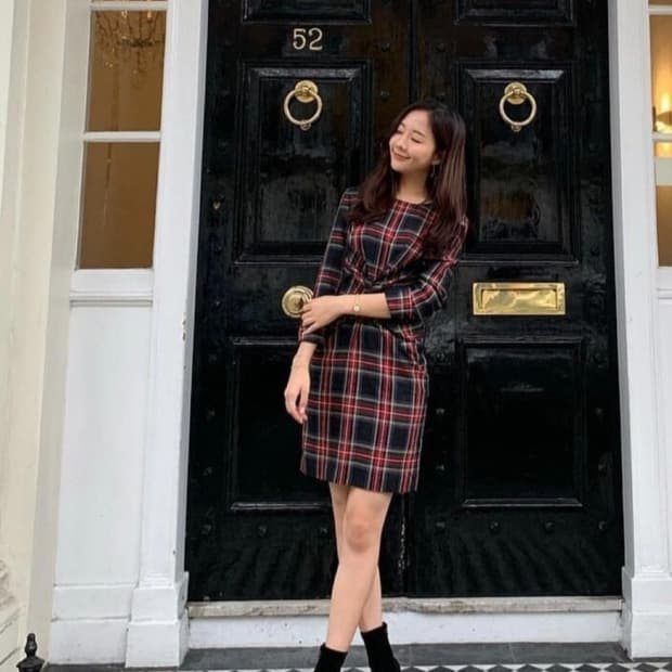 마쥬 트위스트 체크 미니원피스 2사이즈