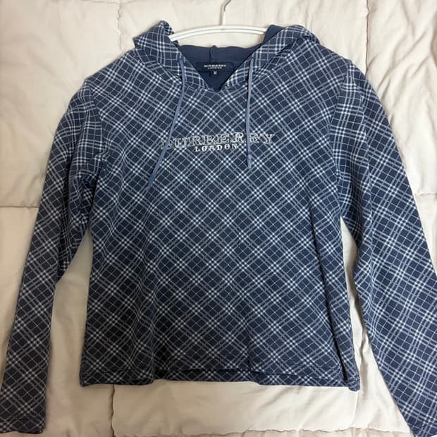 버버리 후드 네이비