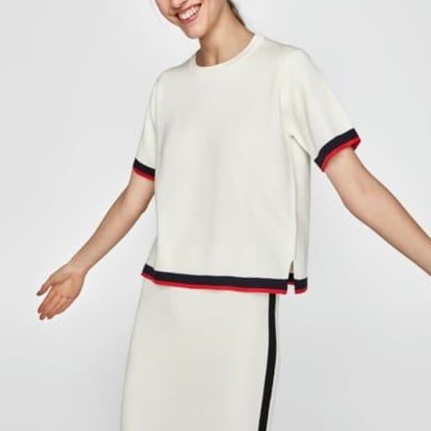 M) ZARA 자라 반팔 니트