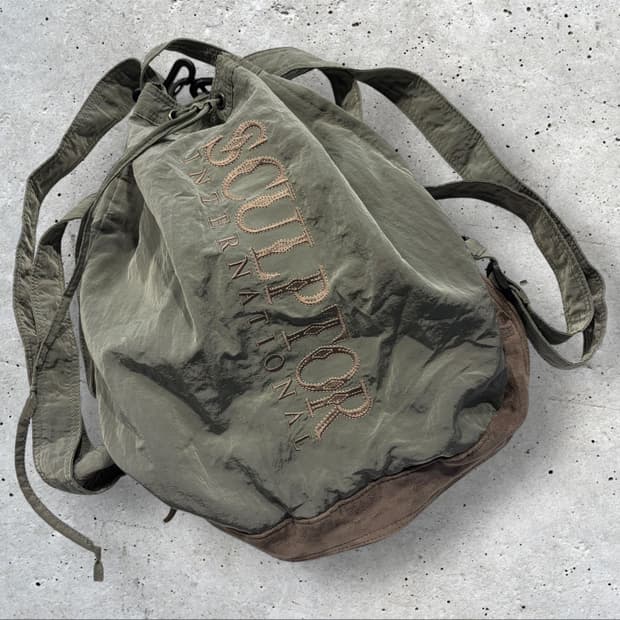 스컬프터 sculptor 드로우 나일론 스트링 백팩 카키