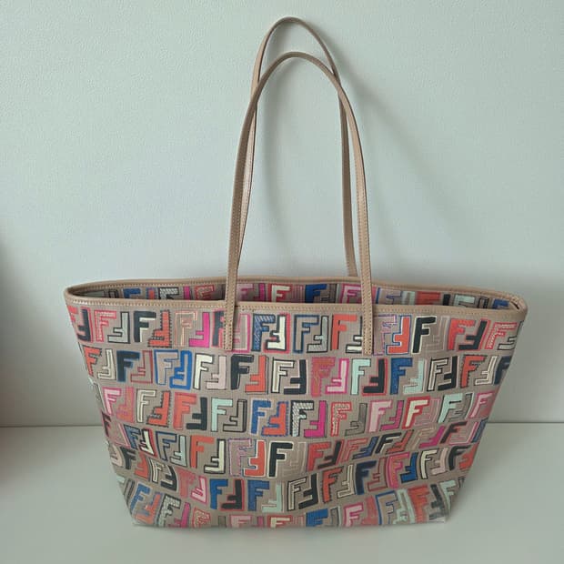 FENDI 펜디 정품 FF 멀티컬러 쇼퍼백 숄더백 멀티주카 보부상백