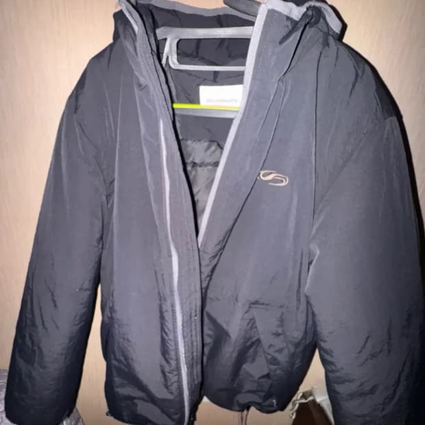 오버핏 심볼 로고 후드 패딩