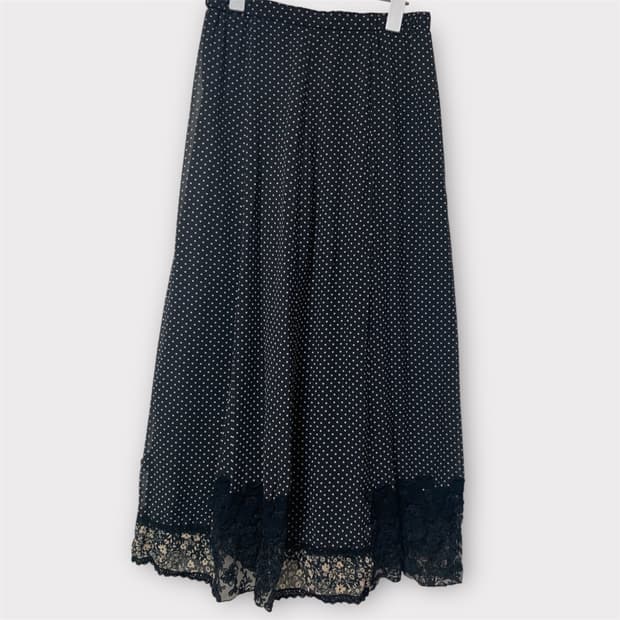 일본 도트 레이스 스커트