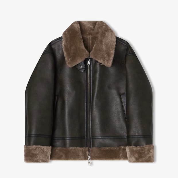 리버클래시24fw 무스탕 다크브라운 구매