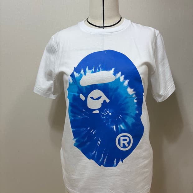 베이프 bape 반팔 S 블루로고