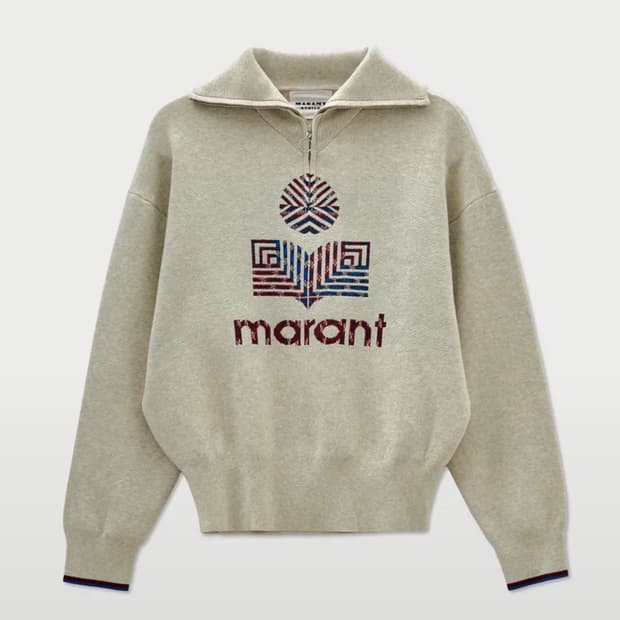 38) 이자벨 마랑 Isabel Marant 하프 지퍼 로고 니트