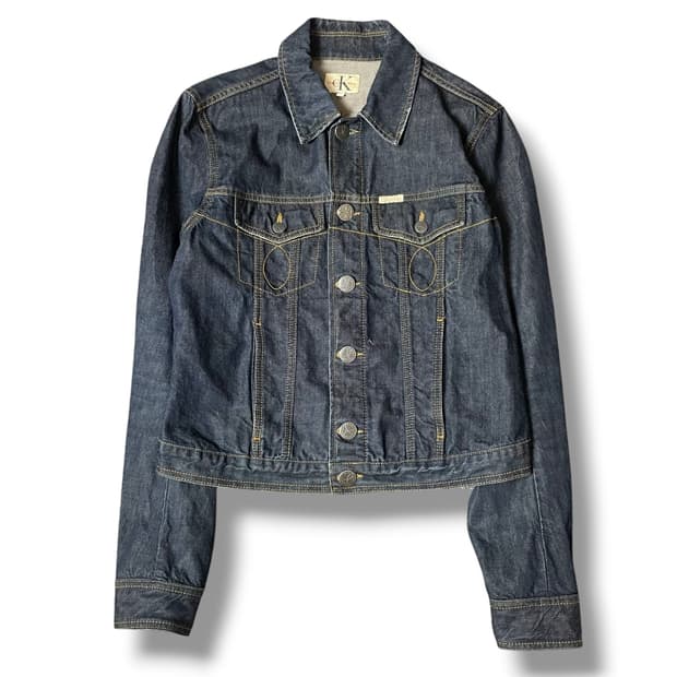 CK 미니로고 데님 트러커 자켓 M