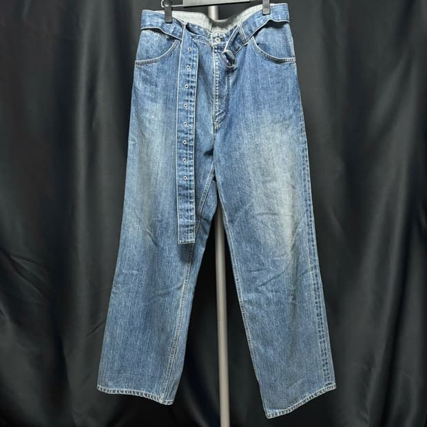 31) 질샌더 jil sander 벨티드 와이드 데님