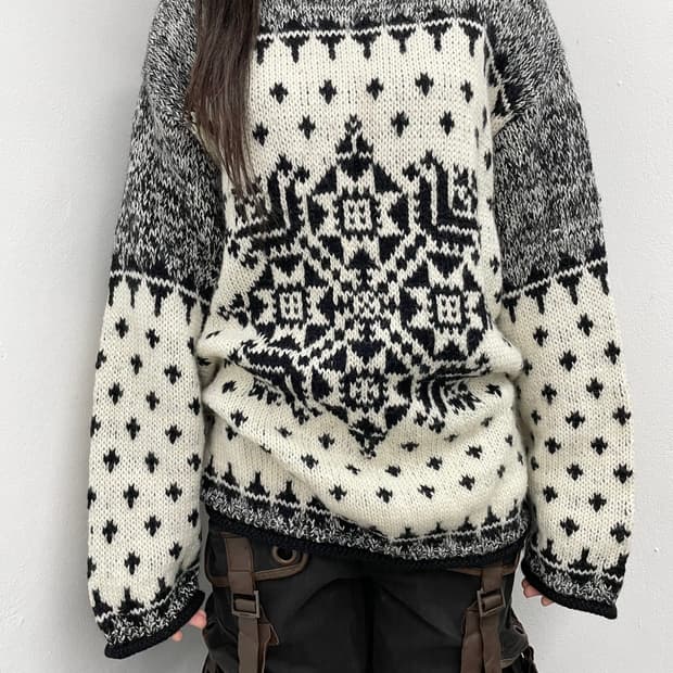 JPN 울 오레오 코위찬 니트