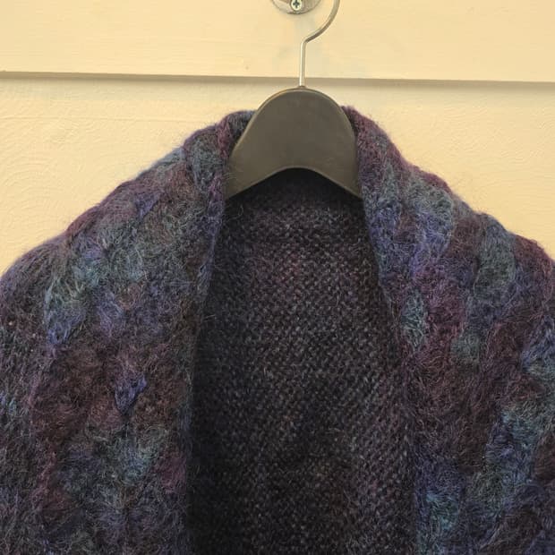 핸드메이드 빈티지 니트 케이프가디건