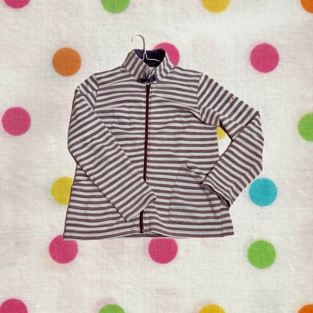 빈티지 스트라이프 집업