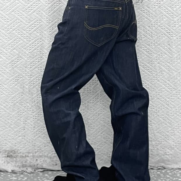 LEE 리 인디고 블루 캐주얼 생지 데님팬츠 32인치 C09321