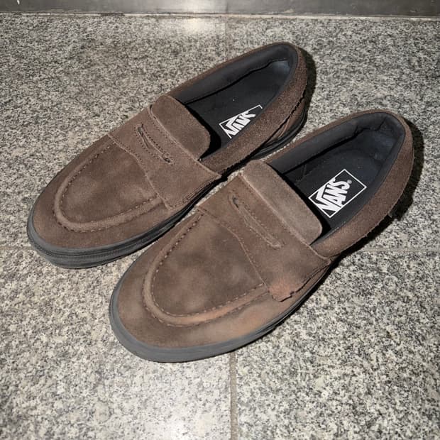 반스 스케이트 로퍼 스웨이드 브라운 블랙